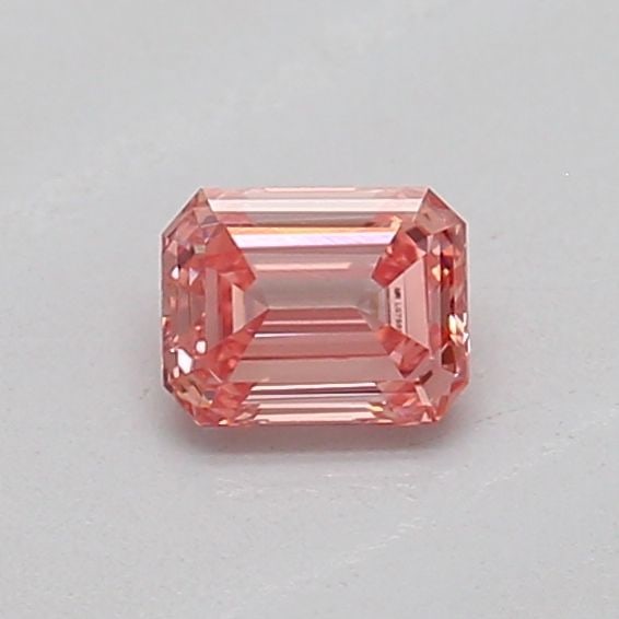 Loose Diamond - EMERALD 0.18ct Fancy Vivid Pink VS2: Loose Diamond - EMERALD 0.18ct Fancy Vivid Pink VS2 Source: This is a real non-mined Diamond that has been grown in a lab Shape: EMERALD Carats: 0.18 Color: Fancy Vivid Pink Certification: IGI The Dia