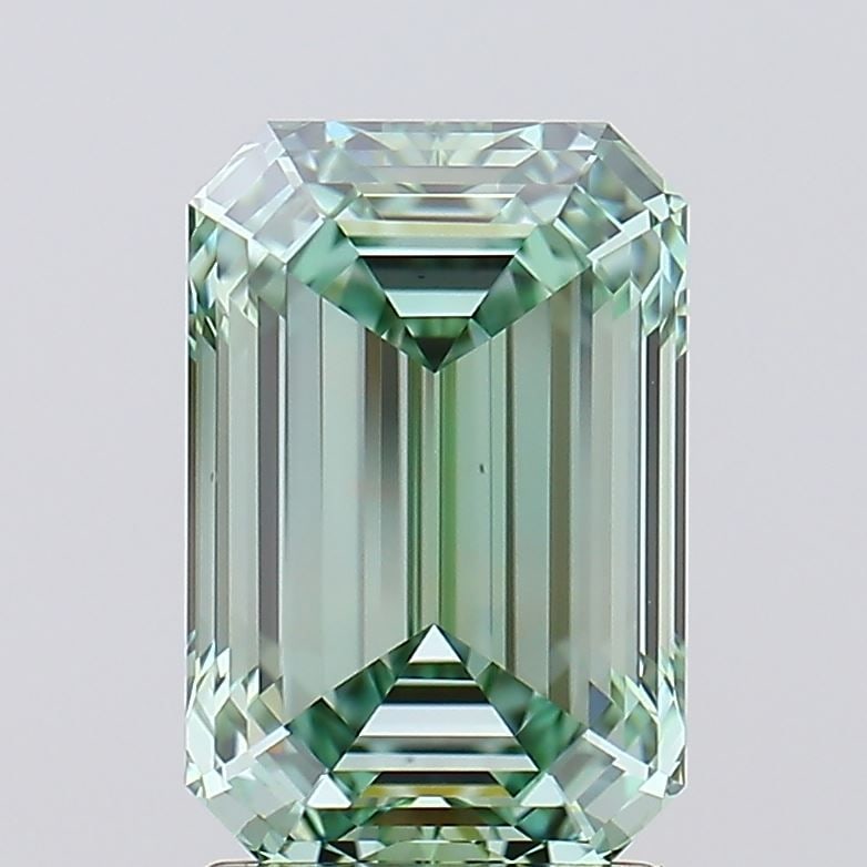 Loose Diamond - EMERALD 2.61ct Fancy Vivid Green VS1 (1 of 1)