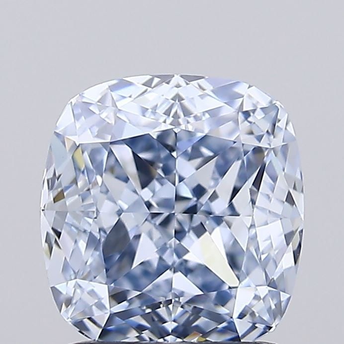 Loose Diamond - CUSHION MODIFIED 1.52ct Fancy Blue VS2: Loose Diamond - CUSHION MODIFIED 1.52ct Fancy Blue VS2 Source: This is a real non-mined Diamond that has been grown in a lab Shape: CUSHION MODIFIED Carats: 1.52 Color: Fancy Blue Certification: IGI V