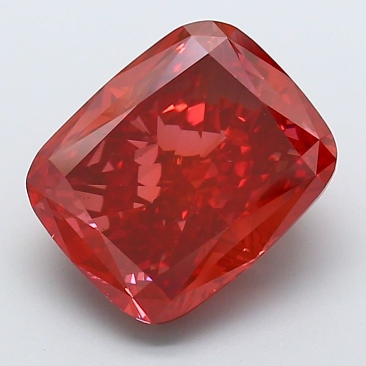 Loose Diamond - CUSHION MODIFIED 9.02ct Fancy Vivid Red VS2: Loose Diamond - CUSHION MODIFIED 9.02ct Fancy Vivid Red VS2 Source: This is a real non-mined Diamond that has been grown in a lab Shape: CUSHION MODIFIED Carats: 9.02 Color: Fancy Vivid Red Certificat