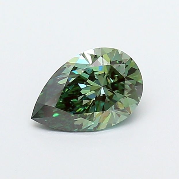 Loose Diamond - PEAR 1.0ct Fancy Vivid Green VS2: Loose Diamond - PEAR 1.0ct Fancy Vivid Green VS2 Source: This is a real non-mined Diamond that has been grown in a lab Shape: PEAR Carats: 1.0 Color: Fancy Vivid Green Certification: IGI Video: