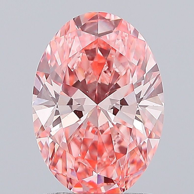 Loose Diamond - OVAL 1.96ct Fancy Vivid Pink VS1: Loose Diamond - OVAL 1.96ct Fancy Vivid Pink VS1 Source: This is a real non-mined Diamond that has been grown in a lab Shape: OVAL Carats: 1.96 Color: Fancy Vivid Pink Certification: IGI Video: