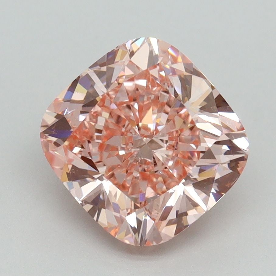 Loose Diamond - CUSHION BRILLIANT 3.02ct Fancy Vivid Pink VS2: Loose Diamond - CUSHION BRILLIANT 3.02ct Fancy Vivid Pink VS2 Source: This is a real non-mined Diamond that has been grown in a lab Shape: CUSHION BRILLIANT Carats: 3.02 Color: Fancy Vivid Pink Certif