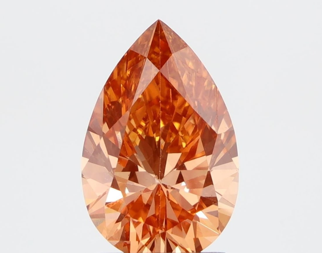 Loose Diamond - PEAR 2.04ct Fancy Orange VS2: Loose Diamond - PEAR 2.04ct Fancy Orange VS2 Source: This is a real non-mined Diamond that has been grown in a lab Shape: PEAR Carats: 2.04 Color: Fancy Orange Certification: NONE Video: