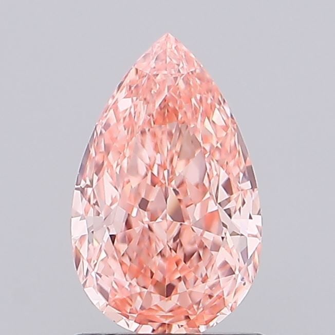 Loose Diamond - PEAR 1.09ct Fancy Vivid Pinkish Orange VVS2: Loose Diamond - PEAR 1.09ct Fancy Vivid Pinkish Orange VVS2 Source: This is a real non-mined Diamond that has been grown in a lab Shape: PEAR Carats: 1.09 Color: Fancy Vivid Pinkish Orange Certificati