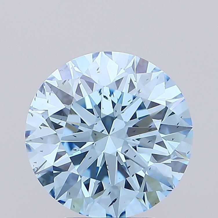 Loose Diamond - ROUND 4.08ct Fancy Blue SI2 (1 of 1)