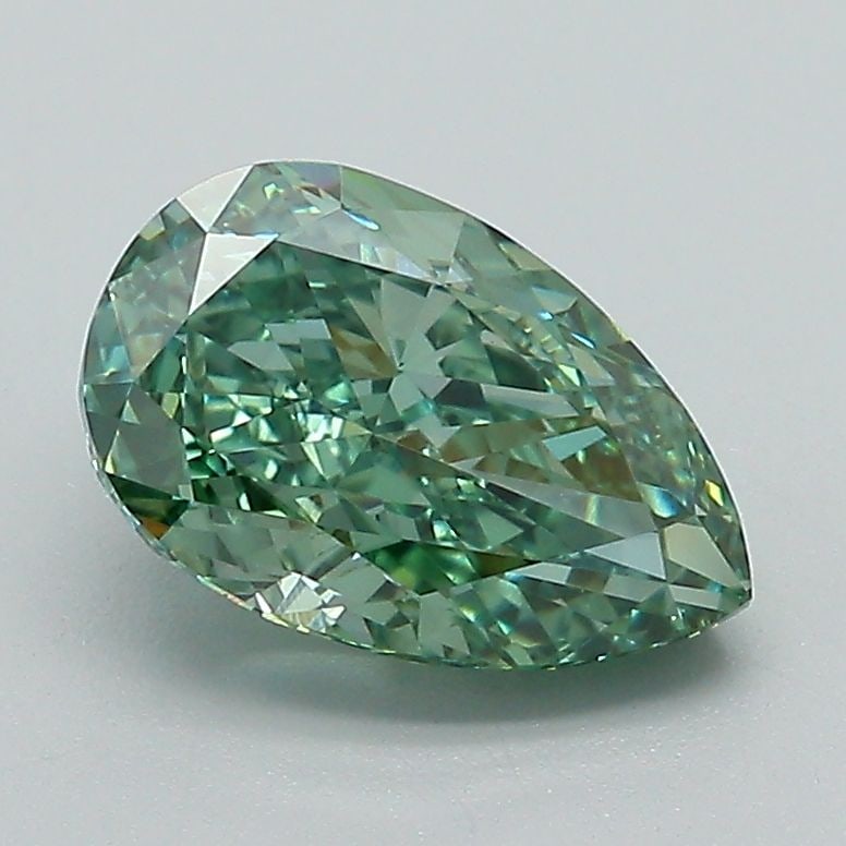 Loose Diamond - PEAR 1.76ct Fancy Vivid Green VS1: Loose Diamond - PEAR 1.76ct Fancy Vivid Green VS1 Source: This is a real non-mined Diamond that has been grown in a lab Shape: PEAR Carats: 1.76 Color: Fancy Vivid Green Certification: IGI Video: