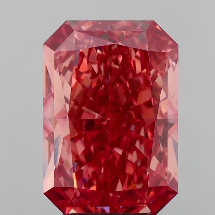 Loose Diamond - RADIANT 4.13ct Fancy Vivid Brownish Pink VS1: Loose Diamond - RADIANT 4.13ct Fancy Vivid Brownish Pink VS1 Source: This is a real non-mined Diamond that has been grown in a lab Shape: RADIANT Carats: 4.13 Color: Fancy Vivid Brownish Pink Certific