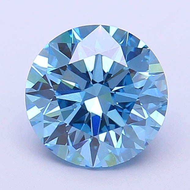 Ideal Loose Diamond - ROUND 2.04ct Fancy Vivid Blue VS2 (1 of 1)