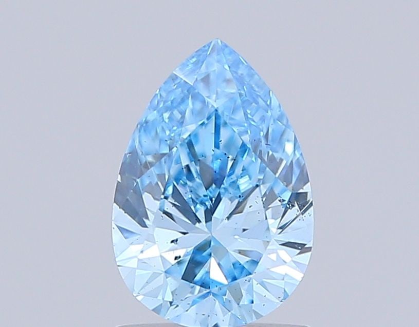Loose Diamond - PEAR 0.96ct Fancy Vivid Blue SI1: Loose Diamond - PEAR 0.96ct Fancy Vivid Blue SI1 Source: This is a real non-mined Diamond that has been grown in a lab Shape: PEAR Carats: 0.96 Color: Fancy Vivid Blue Certification: NONE Video: