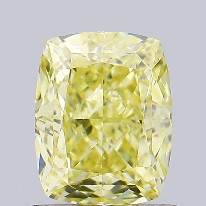 Loose Diamond - CUSHION MODIFIED 1.16ct Fancy Intense Yellow VVS2: Loose Diamond - CUSHION MODIFIED 1.16ct Fancy Intense Yellow VVS2 Source: This is a real non-mined Diamond that has been grown in a lab Shape: CUSHION MODIFIED Carats: 1.16 Color: Fancy Intense Yellow