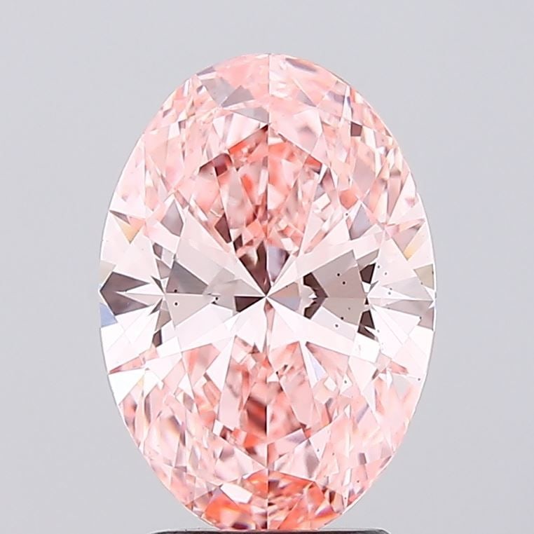 Loose Diamond - OVAL 2.58ct Fancy Vivid Pink SI1: Loose Diamond - OVAL 2.58ct Fancy Vivid Pink SI1 Source: This is a real non-mined Diamond that has been grown in a lab Shape: OVAL Carats: 2.58 Color: Fancy Vivid Pink Certification: IGI Video: