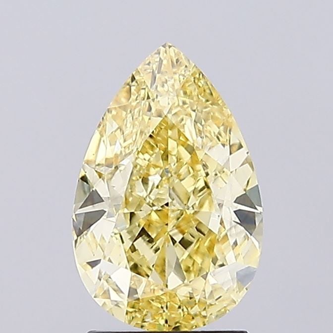 Loose Diamond - PEAR 2.51ct Fancy Intense Yellow VS2: Loose Diamond - PEAR 2.51ct Fancy Intense Yellow VS2 Source: This is a real non-mined Diamond that has been grown in a lab Shape: PEAR Carats: 2.51 Color: Fancy Intense Yellow Certification: IGI Video