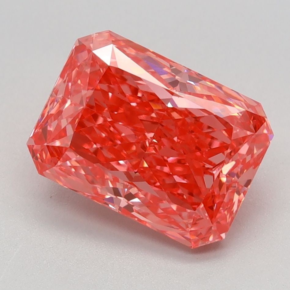 Loose Diamond - RADIANT 2.57ct Fancy Vivid Pink VS1: Loose Diamond - RADIANT 2.57ct Fancy Vivid Pink VS1 Source: This is a real non-mined Diamond that has been grown in a lab Shape: RADIANT Carats: 2.57 Color: Fancy Vivid Pink Certification: IGI Video: