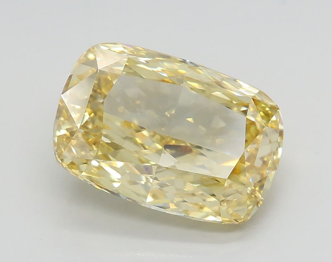 Loose Diamond - CUSHION MODIFIED 3.05ct Fancy Yellow VS2: Loose Diamond - CUSHION MODIFIED 3.05ct Fancy Yellow VS2 Source: This is a real non-mined Diamond that has been grown in a lab Shape: CUSHION MODIFIED Carats: 3.05 Color: Fancy Yellow Certification: I