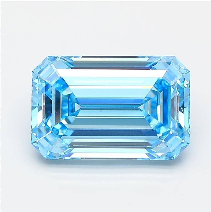 Loose Diamond - EMERALD 4.51ct Fancy Vivid Blue VS1: Loose Diamond - EMERALD 4.51ct Fancy Vivid Blue VS1 Source: This is a real non-mined Diamond that has been grown in a lab Shape: EMERALD Carats: 4.51 Color: Fancy Vivid Blue Certification: IGI Video: