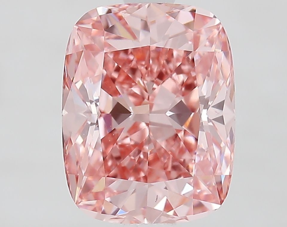 Loose Diamond - CUSHION BRILLIANT 1.96ct Fancy Vivid Pink VS1: Loose Diamond - CUSHION BRILLIANT 1.96ct Fancy Vivid Pink VS1 Source: This is a real non-mined Diamond that has been grown in a lab Shape: CUSHION BRILLIANT Carats: 1.96 Color: Fancy Vivid Pink Certif