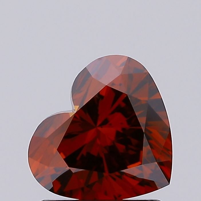 Loose Diamond - HEART 1.17ct Fancy Deep Orange VS1: Loose Diamond - HEART 1.17ct Fancy Deep Orange VS1 Source: This is a real non-mined Diamond that has been grown in a lab Shape: HEART Carats: 1.17 Color: Fancy Deep Orange Certification: IGI Video: