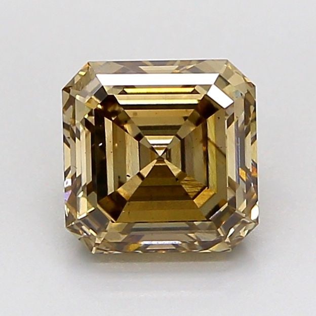 Loose Diamond - ASSCHER 1.58ct Fancy Light Yellowish Brown VS2: Loose Diamond - ASSCHER 1.58ct Fancy Light Yellowish Brown VS2 Source: This is a real non-mined Diamond that has been grown in a lab Shape: ASSCHER Carats: 1.58 Color: Fancy Light Yellowish Brown Cert