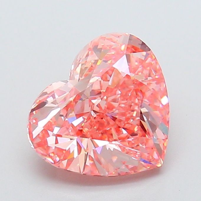 Loose Diamond - HEART 3.51ct Fancy Vivid Pink VS1: Loose Diamond - HEART 3.51ct Fancy Vivid Pink VS1 Source: This is a real non-mined Diamond that has been grown in a lab Shape: HEART Carats: 3.51 Color: Fancy Vivid Pink Certification: IGI Video: