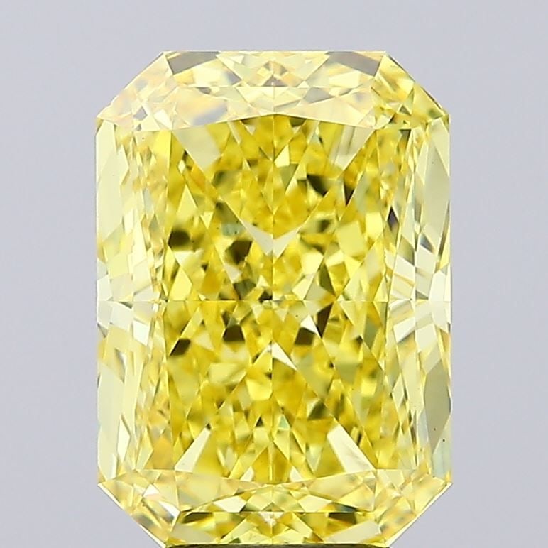 Loose Diamond - RADIANT 5.02ct Fancy Vivid Yellow VS2: Loose Diamond - RADIANT 5.02ct Fancy Vivid Yellow VS2 Source: This is a real non-mined Diamond that has been grown in a lab Shape: RADIANT Carats: 5.02 Color: Fancy Vivid Yellow Certification: IGI Vid
