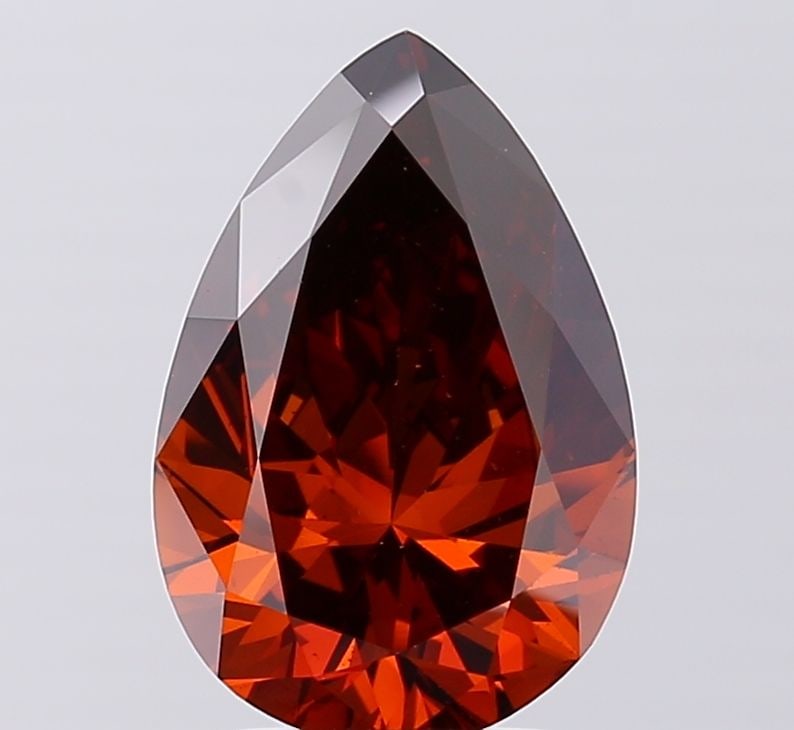 Loose Diamond - PEAR 3.03ct Fancy Deep Brownish Orange VS2: Loose Diamond - PEAR 3.03ct Fancy Deep Brownish Orange VS2 Source: This is a real non-mined Diamond that has been grown in a lab Shape: PEAR Carats: 3.03 Color: Fancy Deep Brownish Orange Certificatio