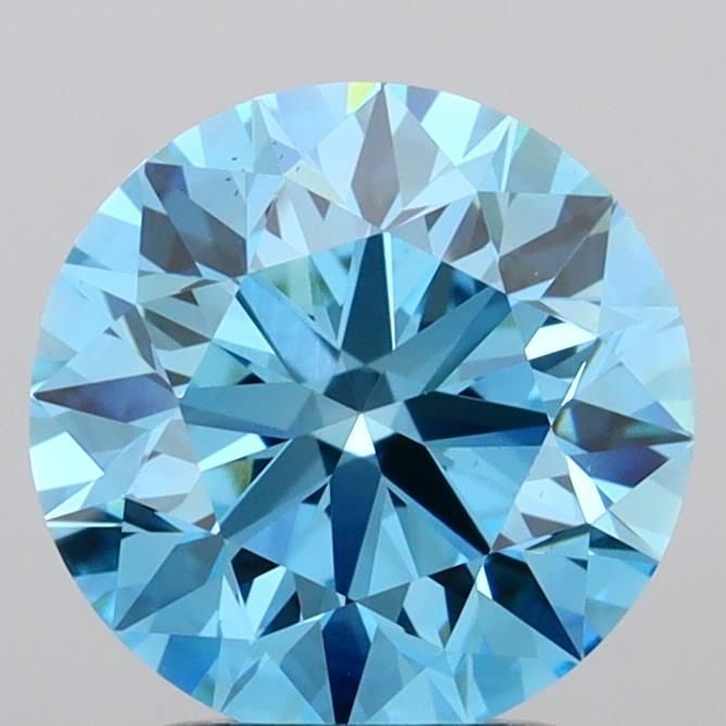 Ideal Loose Diamond - ROUND 2.5ct Fancy Vivid Blue VS1: Ideal Loose Diamond - ROUND 2.5ct Fancy Vivid Blue VS1 Source: This is a real non-mined Diamond that has been grown in a lab Shape: ROUND Carats: 2.5 Color: Fancy Vivid Blue Certification: IGI Video: