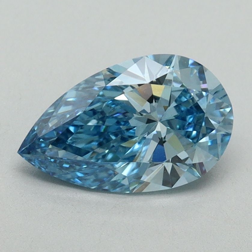 Loose Diamond - PEAR 1.26ct Fancy Vivid Blue VS1: Loose Diamond - PEAR 1.26ct Fancy Vivid Blue VS1 Source: This is a real non-mined Diamond that has been grown in a lab Shape: PEAR Carats: 1.26 Color: Fancy Vivid Blue Certification: IGI Video: