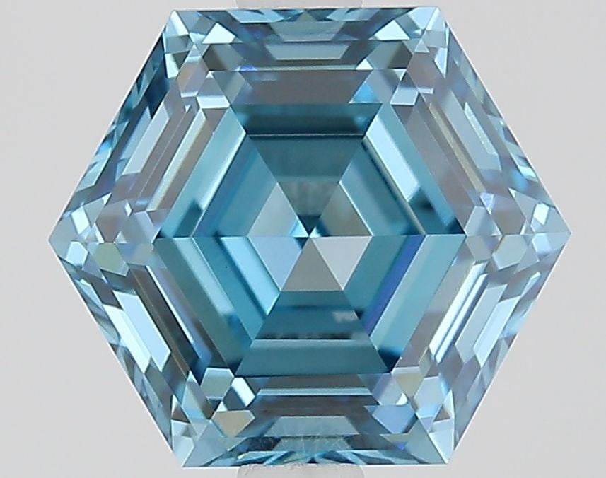 Loose Diamond - HEXAGONAL 2.57ct Fancy Vivid Blue VVS2 (1 of 1)