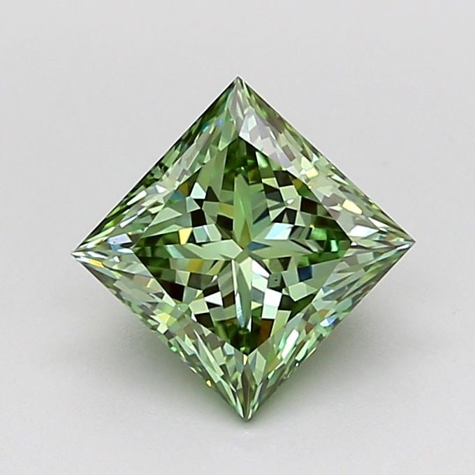 Loose Diamond - PRINCESS 1.2ct Fancy Vivid Green VS1: Loose Diamond - PRINCESS 1.2ct Fancy Vivid Green VS1 Source: This is a real non-mined Diamond that has been grown in a lab Shape: PRINCESS Carats: 1.2 Color: Fancy Vivid Green Certification: IGI Video