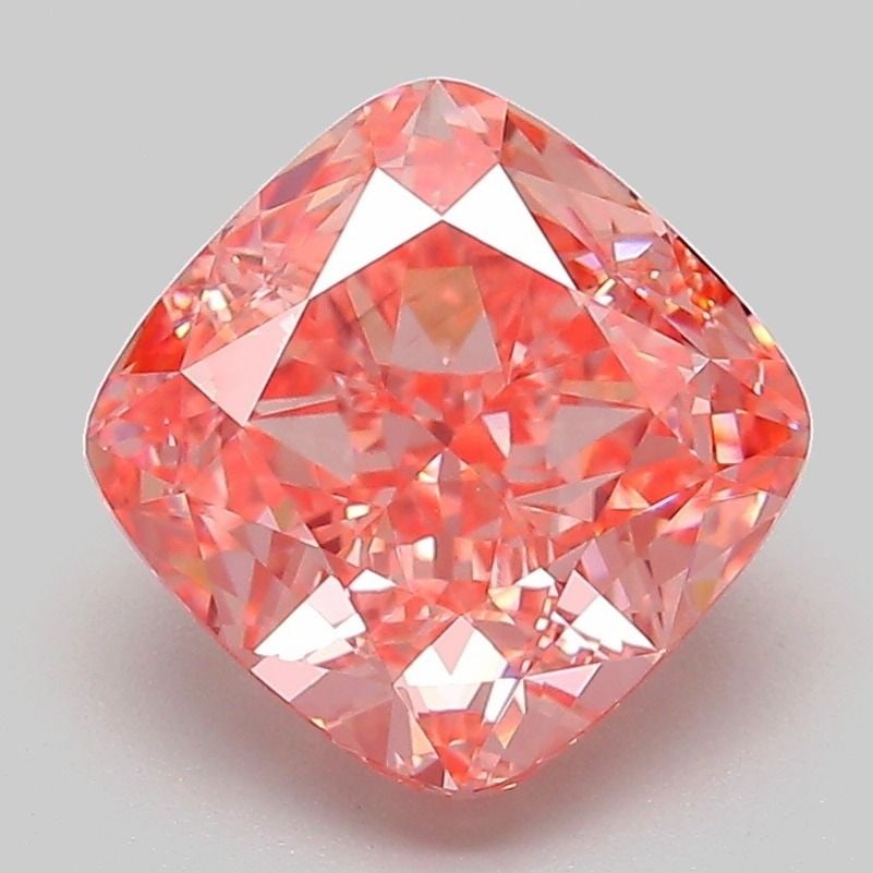 Loose Diamond - CUSHION MODIFIED 3.14ct Fancy Vivid Pink VS2: Loose Diamond - CUSHION MODIFIED 3.14ct Fancy Vivid Pink VS2 Source: This is a real non-mined Diamond that has been grown in a lab Shape: CUSHION MODIFIED Carats: 3.14 Color: Fancy Vivid Pink Certific