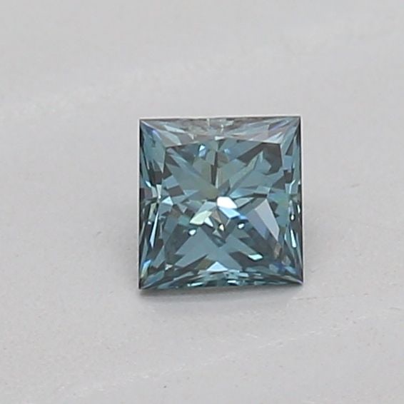 Loose Diamond - PRINCESS 0.16ct Fancy Vivid Greenish Blue SI2: Loose Diamond - PRINCESS 0.16ct Fancy Vivid Greenish Blue SI2 Source: This is a real non-mined Diamond that has been grown in a lab Shape: PRINCESS Carats: 0.16 Color: Fancy Vivid Greenish Blue Certif