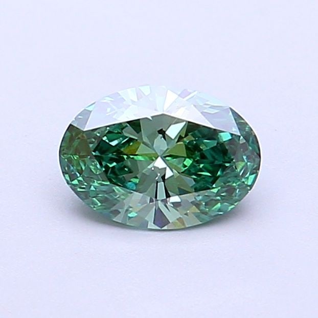 Loose Diamond - OVAL 0.59ct Fancy Vivid Green VS1: Loose Diamond - OVAL 0.59ct Fancy Vivid Green VS1 Source: This is a real non-mined Diamond that has been grown in a lab Shape: OVAL Carats: 0.59 Color: Fancy Vivid Green Certification: IGI Video: