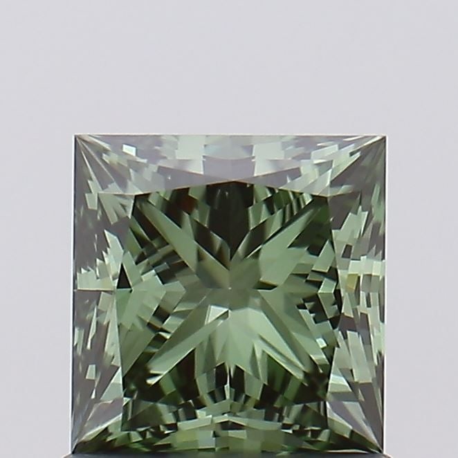 Loose Diamond - PRINCESS 0.91ct Fancy Vivid Green VVS2: Loose Diamond - PRINCESS 0.91ct Fancy Vivid Green VVS2 Source: This is a real non-mined Diamond that has been grown in a lab Shape: PRINCESS Carats: 0.91 Color: Fancy Vivid Green Certification: NONE V
