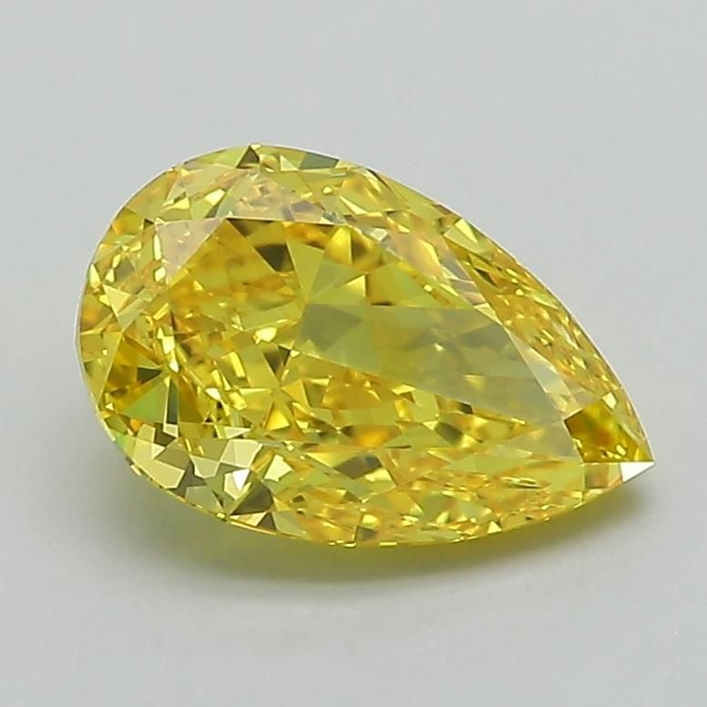 Loose Diamond - PEAR 1.56ct Fancy Vivid Yellow VVS1: Loose Diamond - PEAR 1.56ct Fancy Vivid Yellow VVS1 Source: This is a real non-mined Diamond that has been grown in a lab Shape: PEAR Carats: 1.56 Color: Fancy Vivid Yellow Certification: IGI Video: