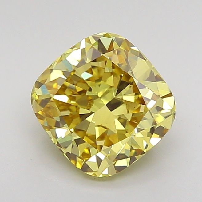 Loose Diamond - CUSHION MODIFIED 1.66ct Fancy Intense Yellow VS1: Loose Diamond - CUSHION MODIFIED 1.66ct Fancy Intense Yellow VS1 Source: This is a real non-mined Diamond that has been grown in a lab Shape: CUSHION MODIFIED Carats: 1.66 Color: Fancy Intense Yellow 