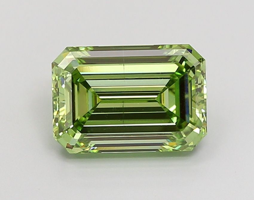 Loose Diamond - EMERALD 3.0ct Fancy Vivid Green VS2: Loose Diamond - EMERALD 3.0ct Fancy Vivid Green VS2 Source: This is a real non-mined Diamond that has been grown in a lab Shape: EMERALD Carats: 3.0 Color: Fancy Vivid Green Certification: IGI Video:
