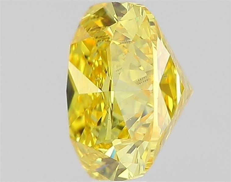 Loose Diamond - CUSHION MODIFIED 1.01ct Fancy Intense Yellow VS2: Loose Diamond - CUSHION MODIFIED 1.01ct Fancy Intense Yellow VS2 Source: This is a real non-mined Diamond that has been grown in a lab Shape: CUSHION MODIFIED Carats: 1.01 Color: Fancy Intense Yellow 