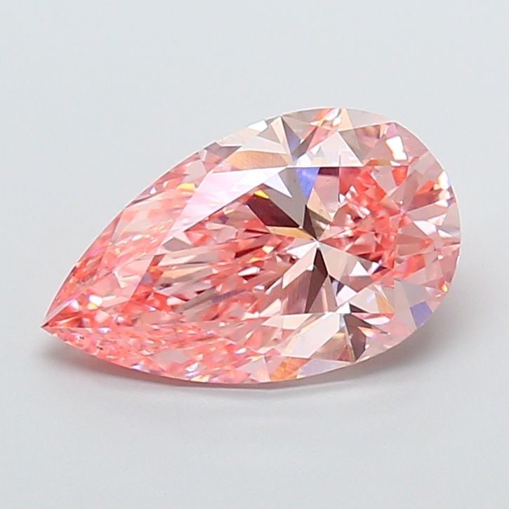 Loose Diamond - PEAR 5.04ct Fancy Vivid Pink VS1: Loose Diamond - PEAR 5.04ct Fancy Vivid Pink VS1 Source: This is a real non-mined Diamond that has been grown in a lab Shape: PEAR Carats: 5.04 Color: Fancy Vivid Pink Certification: IGI Video: