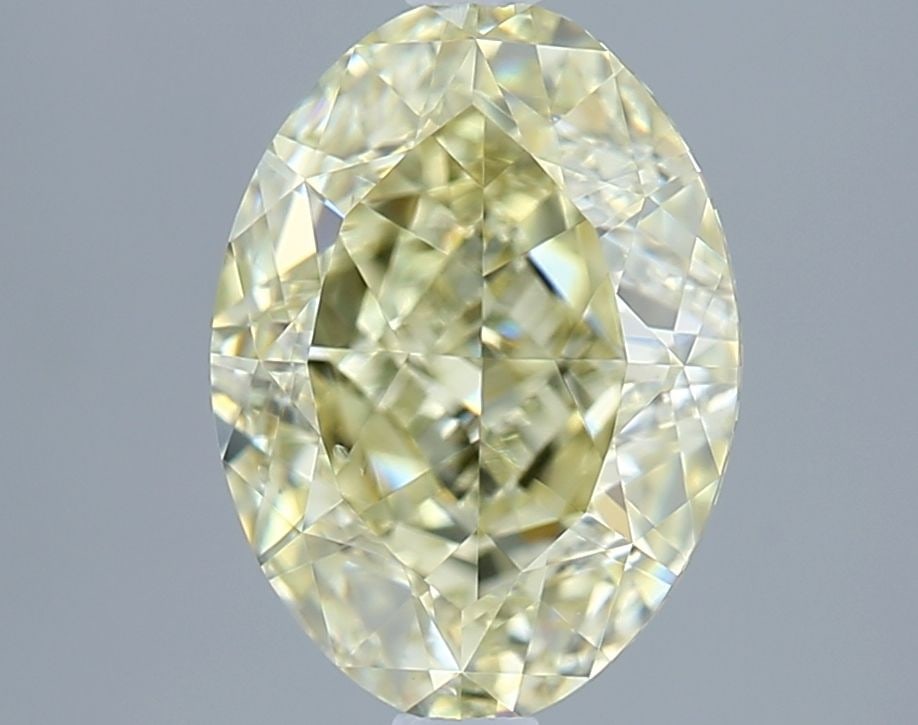 Loose Diamond - OVAL 2.01ct Fancy Light Yellow VS2: Loose Diamond - OVAL 2.01ct Fancy Light Yellow VS2 Source: Natural Shape: OVAL Carats: 2.01 Color: Fancy Light Yellow Certification: GIA Video: