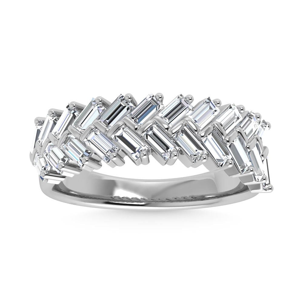 14K White Gold Diamond 1/3.Ct. Tw. Mens Machine Band: 14K White Gold Diamond 1/3.Ct. Tw. Mens Machine Band 14k White Gold Stone Color: G-h Stone Clarity: Si3 Each ring is presented in standard size 6.5. Complimentary resizing is available between sizes 5