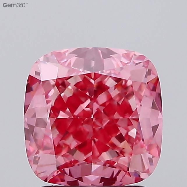 Loose Diamond - CUSHION MODIFIED 2.52ct Fancy Vivid Pink VS1: Loose Diamond - CUSHION MODIFIED 2.52ct Fancy Vivid Pink VS1 Source: This is a real non-mined Diamond that has been grown in a lab Shape: CUSHION MODIFIED Carats: 2.52 Color: Fancy Vivid Pink Certific