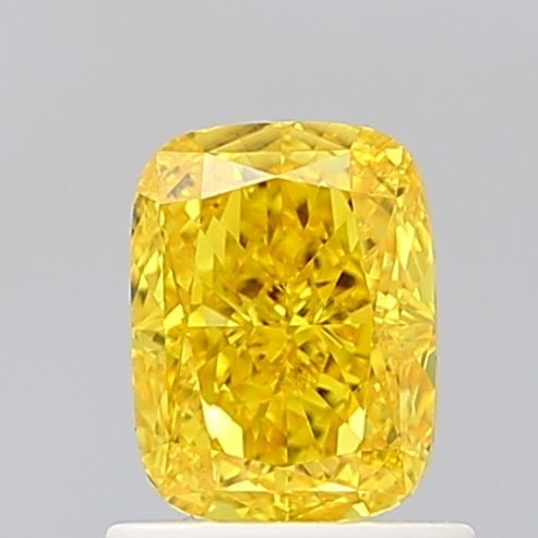 Loose Diamond - CUSHION MODIFIED 1.02ct Fancy Vivid Yellow VS1: Loose Diamond - CUSHION MODIFIED 1.02ct Fancy Vivid Yellow VS1 Source: This is a real non-mined Diamond that has been grown in a lab Shape: CUSHION MODIFIED Carats: 1.02 Color: Fancy Vivid Yellow Cert