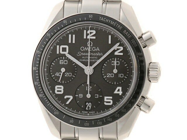 OMEGA Speedmaster stainless steel ceramic men's wristwatch 324.30.38.40.06.001: OMEGA Speedmaster stainless steel ceramic men's wristwatch 324.30.38.40.06.001 This OMEGA Speedmaster 324.30.38.40.06.001 is an automatic men's wristwatch crafted in Switzerland. The watch features a 