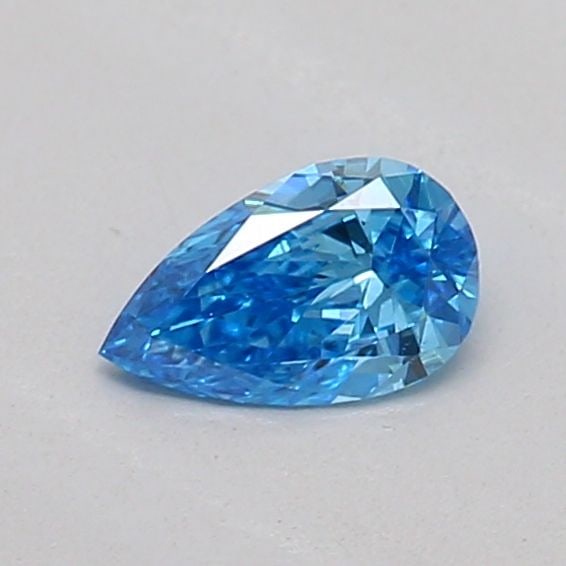 Loose Diamond - PEAR 0.16ct Fancy Vivid Blue VS1: Loose Diamond - PEAR 0.16ct Fancy Vivid Blue VS1 Source: This is a real non-mined Diamond that has been grown in a lab Shape: PEAR Carats: 0.16 Color: Fancy Vivid Blue Certification: IGI Video: