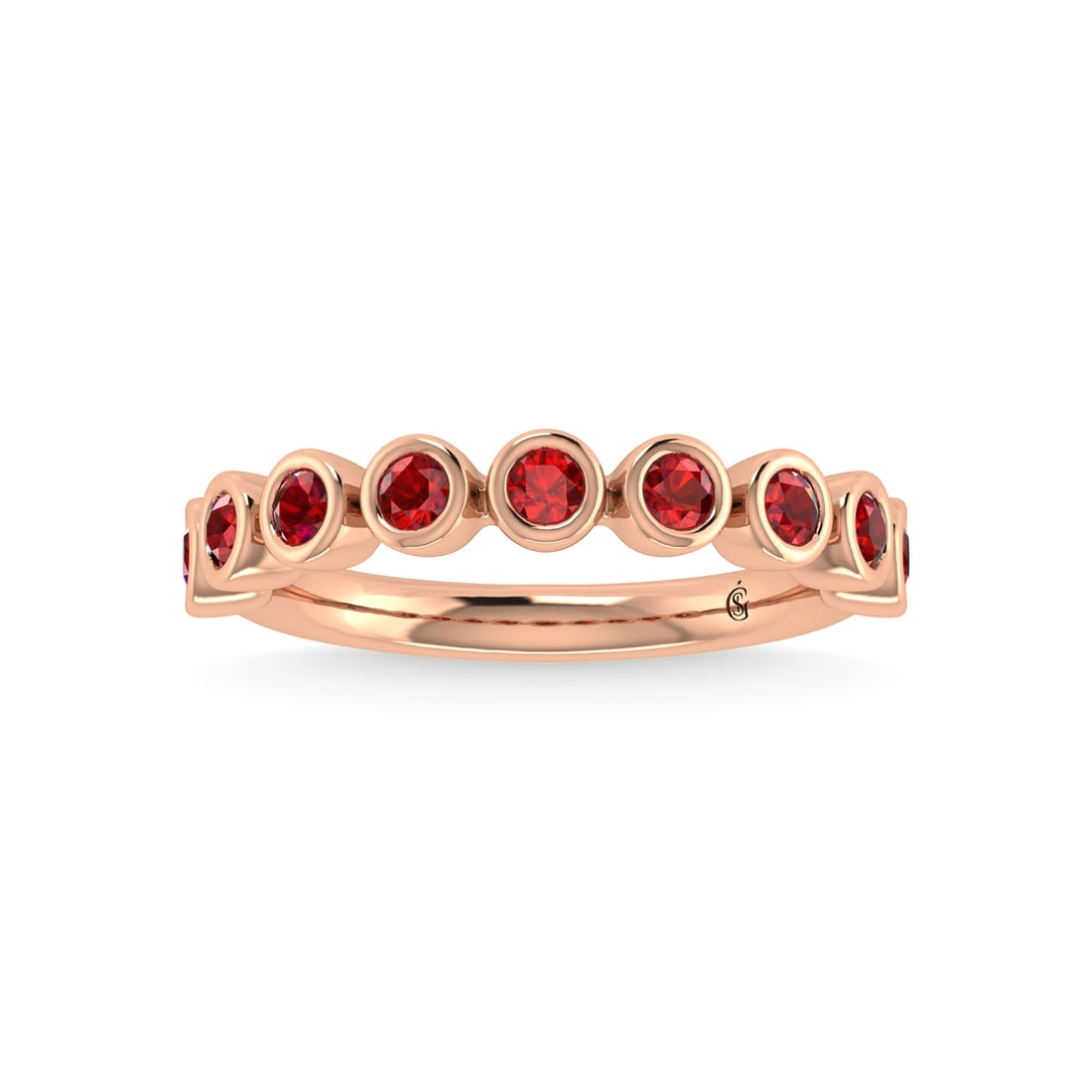 14K Rose Gold Ruby 5/8 Ct.Tw. Stackable Band: 14K Rose Gold Ruby 5/8 Ct.Tw. Stackable Band 14k Rose Gold Stone Color: G-h Stone Clarity: Aaa Each ring is presented in standard size 6.5. Complimentary resizing is available between sizes 510 (in 1/