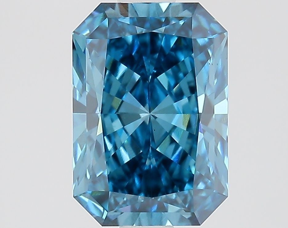Loose Diamond - RADIANT 1.56ct Fancy Vivid Blue VS1: Loose Diamond - RADIANT 1.56ct Fancy Vivid Blue VS1 Source: This is a real non-mined Diamond that has been grown in a lab Shape: RADIANT Carats: 1.56 Color: Fancy Vivid Blue Certification: IGI Video:
