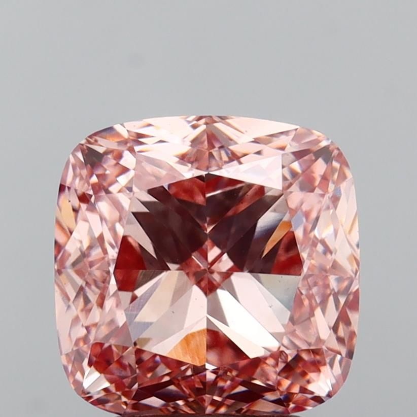 Loose Diamond - CUSHION MODIFIED 3.0ct Fancy Intense Pink VS1: Loose Diamond - CUSHION MODIFIED 3.0ct Fancy Intense Pink VS1 Source: This is a real non-mined Diamond that has been grown in a lab Shape: CUSHION MODIFIED Carats: 3.0 Color: Fancy Intense Pink Certif