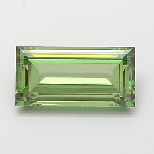 Loose Diamond - BAGUETTE 1.21ct Fancy Vivid Green VS2: Loose Diamond - BAGUETTE 1.21ct Fancy Vivid Green VS2 Source: This is a real non-mined Diamond that has been grown in a lab Shape: BAGUETTE Carats: 1.21 Color: Fancy Vivid Green Certification: IGI Vid