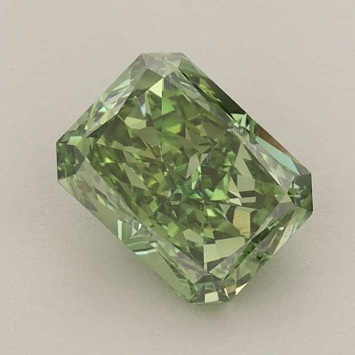 Loose Diamond - RADIANT 1.08ct Fancy Vivid Green VS1: Loose Diamond - RADIANT 1.08ct Fancy Vivid Green VS1 Source: This is a real non-mined Diamond that has been grown in a lab Shape: RADIANT Carats: 1.08 Color: Fancy Vivid Green Certification: IGI